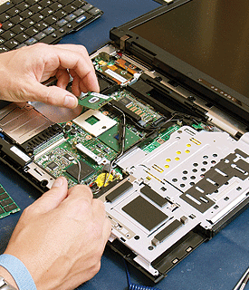 Compudoc repairing laptop.